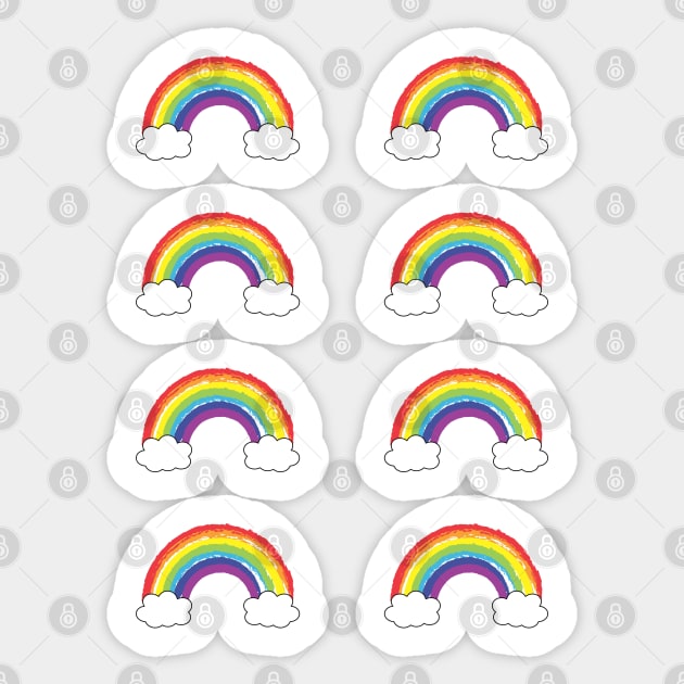 Thank You Rainbow | Thanks Keyworkers | Multipack Sticker by stuartjsharples